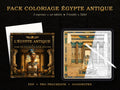 Pack coloriage L'Égypte antique – PDF imprimable + version tablette (12 dessins)