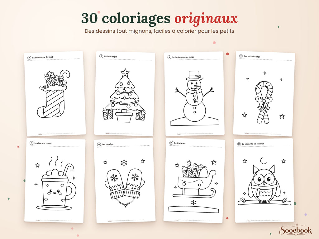 My Christmas Book – Advent Calendar 30 activities + 30 coloring pages