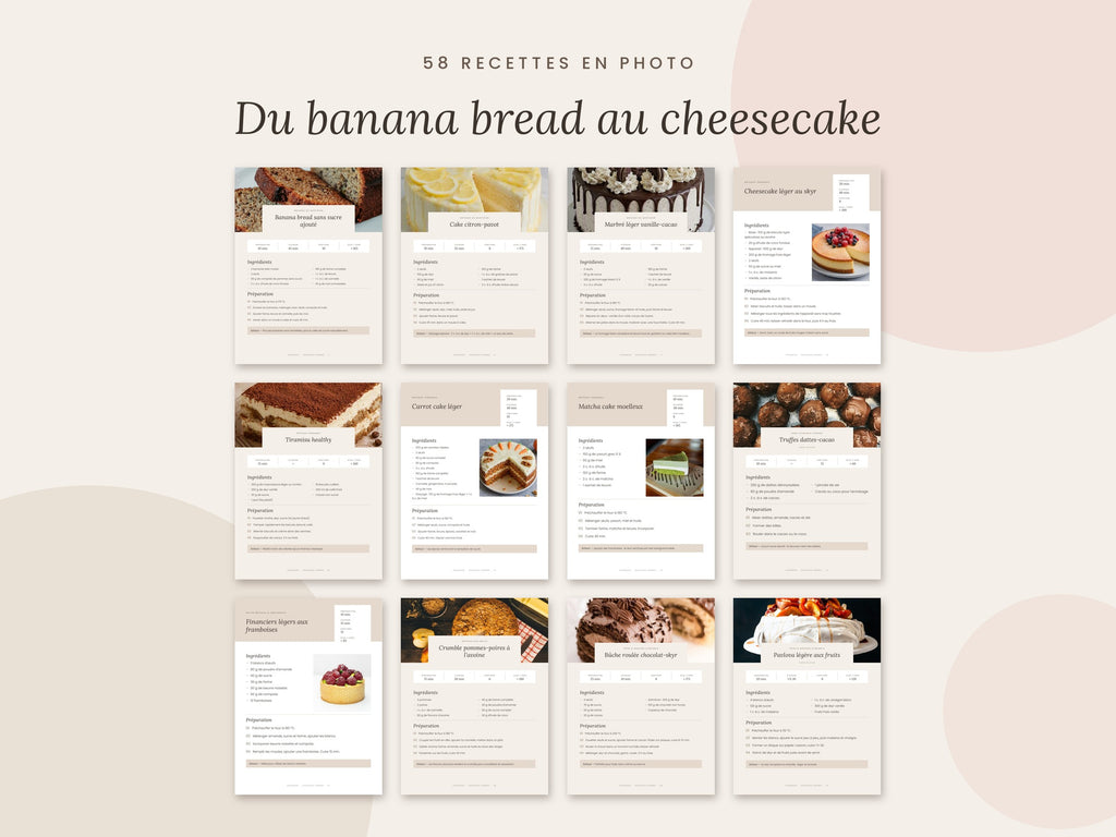 Light Treats – Ebook 58 Healthy Cake Recipes (Tablet + A4 PDF)