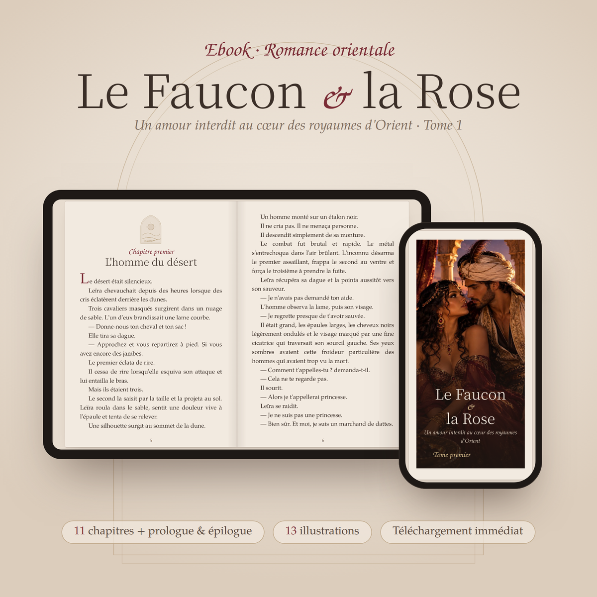 The Falcon & the Rose | Oriental romance ebook to download