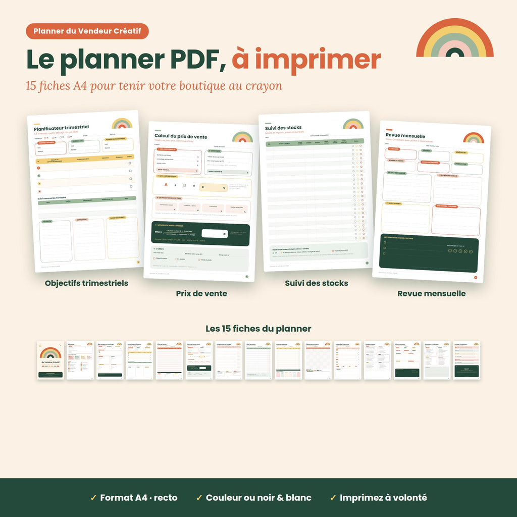 Kit Gestion Micro-Entrepreneur — Excel + Planner PDF imprimable