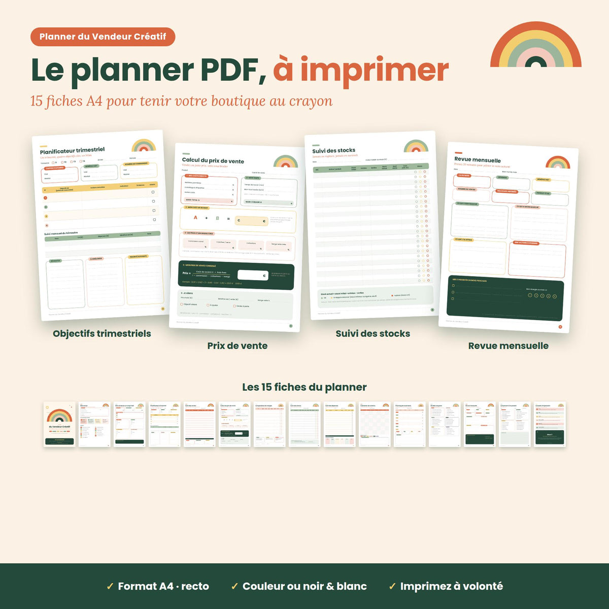Kit Gestion Micro-Entrepreneur — Excel + Planner PDF imprimable