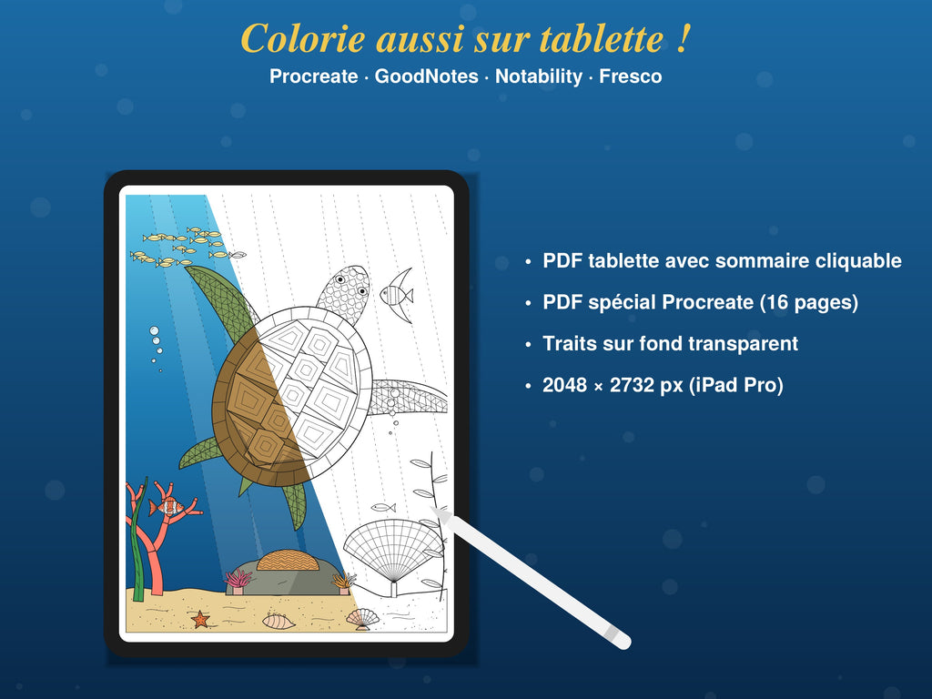 L’Atlantide – Livre de coloriage à imprimer et sur tablette (dès 10 ans)
