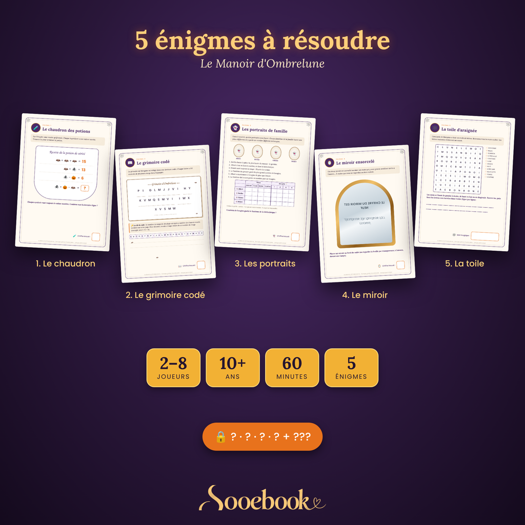 Le Manoir d'Ombrelune – Escape Game Halloween à Imprimer et sur Tablette