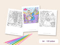Pack Princesses Enchantées : coloriage imprimable + tablette (Procreate et GoodNotes)