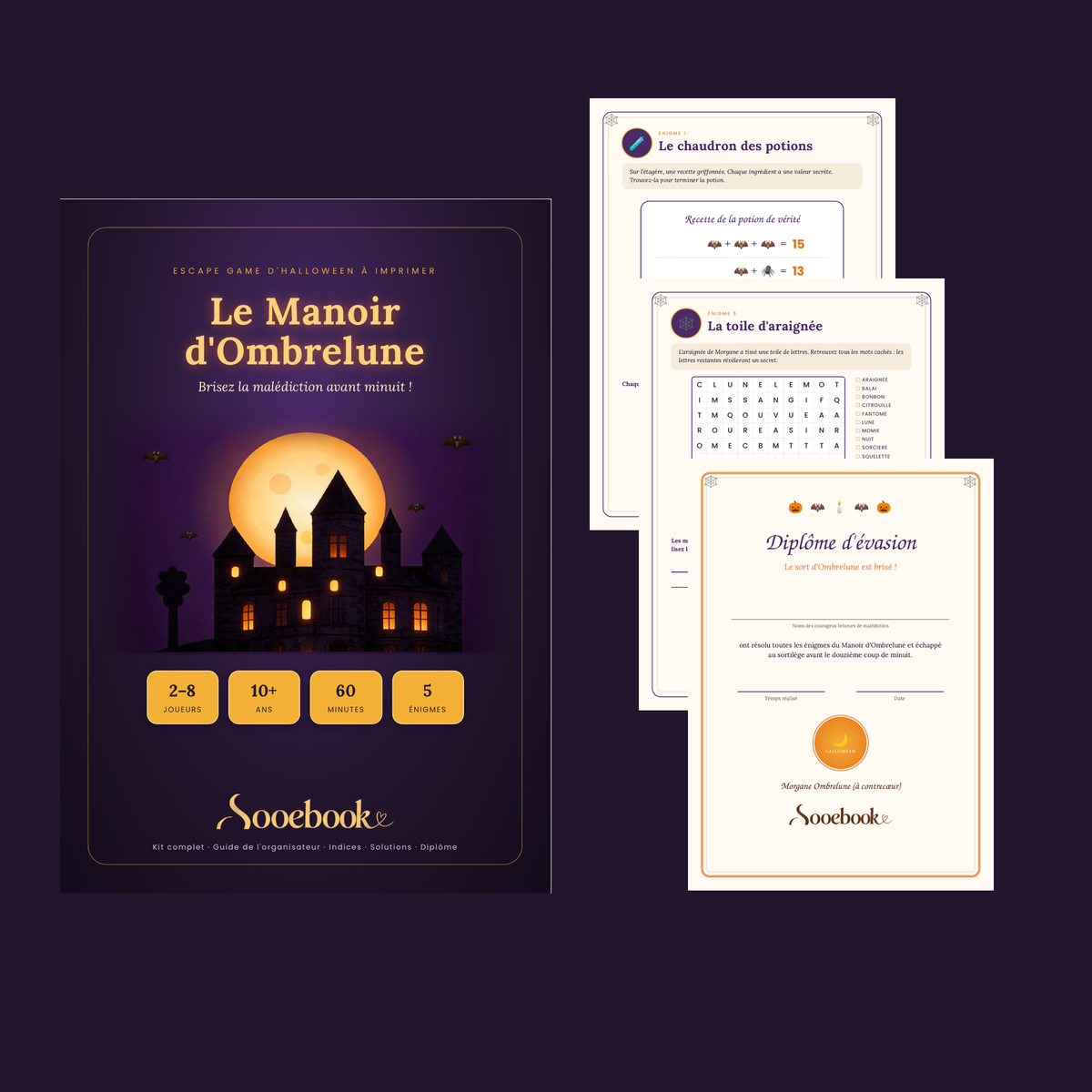 Le Manoir d'Ombrelune – Escape Game Halloween à Imprimer et sur Tablette
