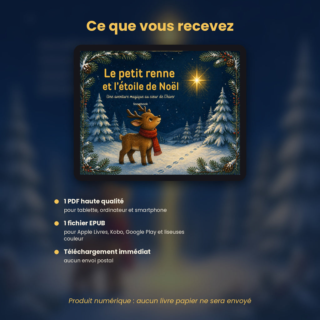 Le petit renne et l’étoile de Noël – Album de Noël pour enfants (3-6 ans)