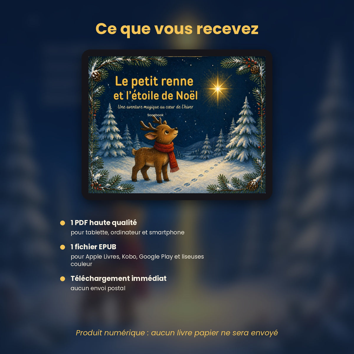 Le petit renne et l’étoile de Noël – Album de Noël pour enfants (3-6 ans)
